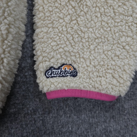 Chubbies Hoodie Mens Medium White The Snow Day Sherpa Fleece Pullover Kangaroo - Picture 2 of 11